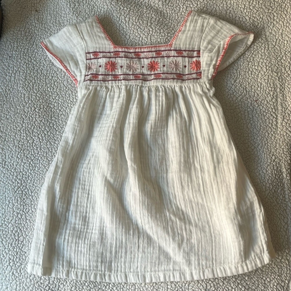 Gap Off White Peasant Stitch Summer Dress Toddler Girls 18-24 Months